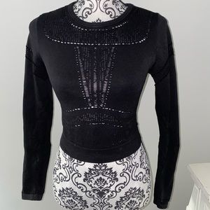 Fabletics cropped long sleeve workout top